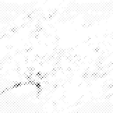 Siyah ve beyaz yarım ton vektör dokusu. Tehlike mozaik deseni 