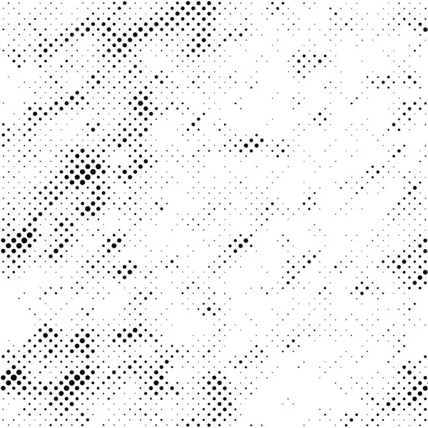 黒と白のハロフトーンパターン インクプリント背景 ドットグラウンジテクスチャ ベクトルイラスト — ストックベクタ