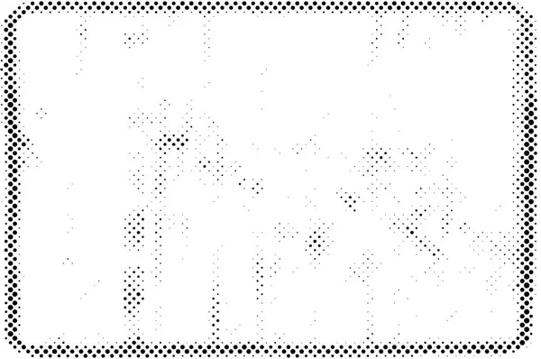 Grunge Cuadrícula Abstracta Lunares Patrón Fondo Medio Tono Ilustración Blanco — Vector de stock
