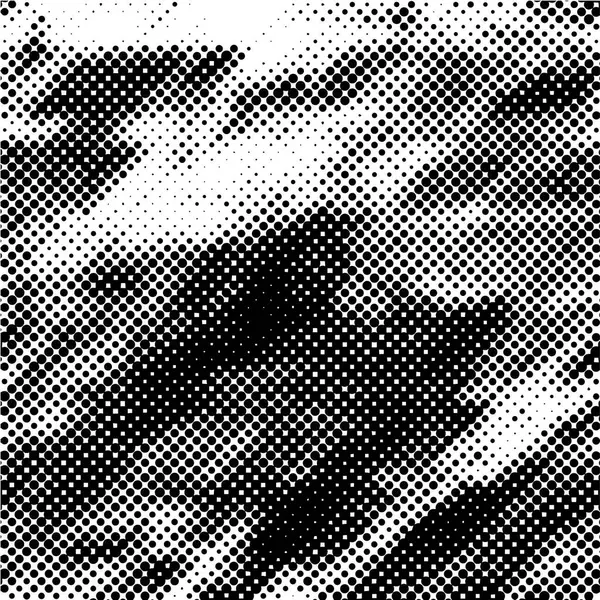Чорно Білі Напівтонові Точки Векторна Текстура Мозаїчний Візерунок Лиха — стоковий вектор