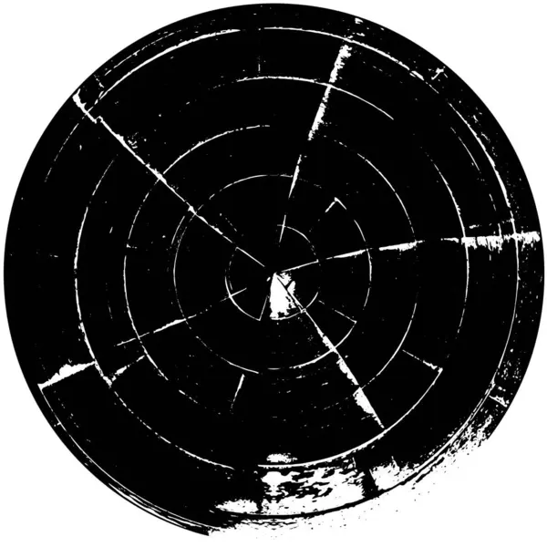 白色背景上的抽象黑色圆形图章 矢量插图 — 图库矢量图片