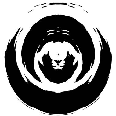 soyut grunge çember şablonu beyaz arkaplan, vektör illüstrasyon izole