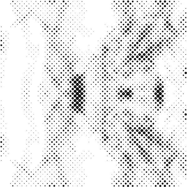 Grunge Pattern Black White Texture Vintage Monochrome Overlay Vector Illustration — Stock Vector