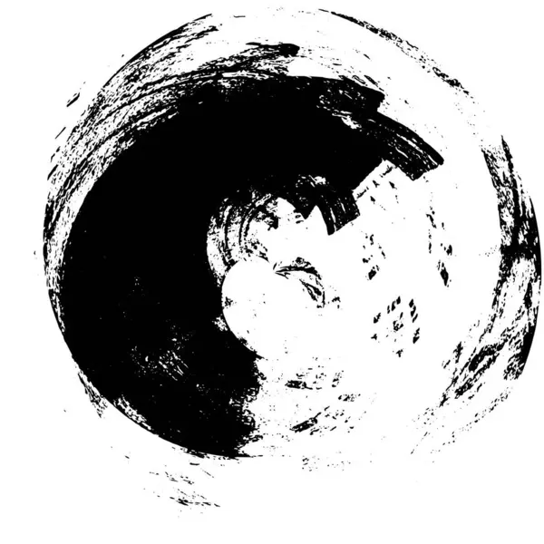 Gabarit Abstrait Timbre Rond Grunge Isolé Sur Fond Blanc Illustration — Image vectorielle
