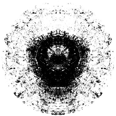 Beyaz arkaplanda soyut grunge daire damgası, vektör illüstrasyonu