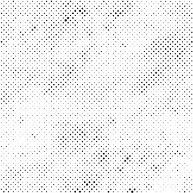 Siyah ve beyaz yarım ton. Mürekkep Yazdırma Arkaplanı. Noktalar Grunge dokusu. Vektör illüstrasyonu