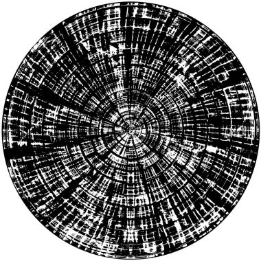 Beyaz arkaplanda grunge daire damgası, vektör illüstrasyonu