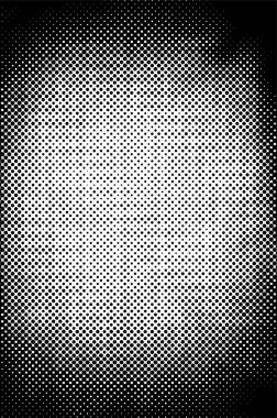 Grunge yarım ton vektör arkaplan. Yarı ton vektör dokusunu belirler. Gradyan yarım ton, pop sanatında arka planda yer alır. Siyah ve beyaz desenli. Mürekkep Yazdırma Sıkıntısı Arkaplanı 