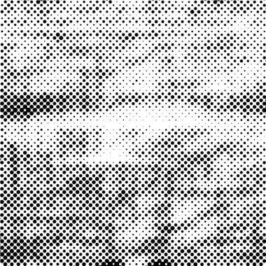 Grunge yarım ton vektör arkaplan. Yarı ton vektör dokusunu belirler. Gradyan yarım ton, pop sanatında arka planda yer alır. Siyah ve beyaz desenli. Mürekkep Yazdırma Sıkıntısı Arkaplanı 