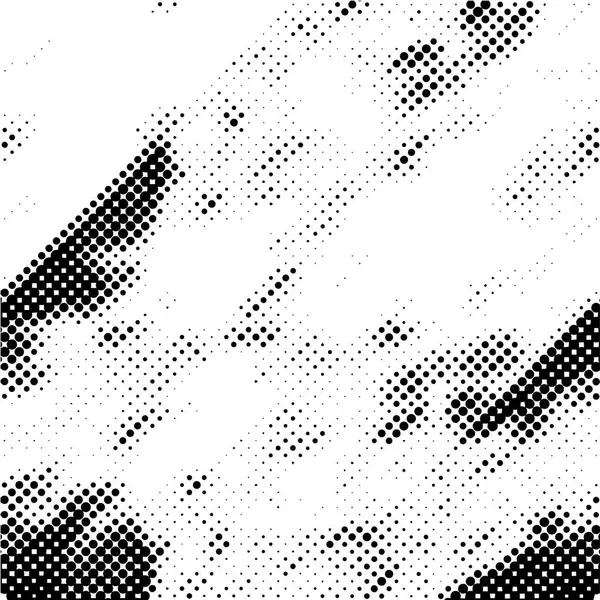 Zwart Wit Halftoon Patroon Achtergrondinformatie Inktdrukken Dots Grunge Textuur Vectorillustratie — Stockvector
