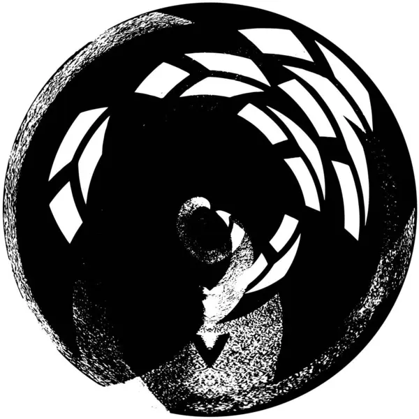Grunge Circle Stamp White Background Vector Illustration — Stock Vector