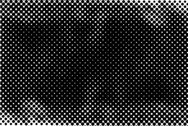 Grunge yarım ton vektör arkaplan. Yarı ton vektör dokusunu belirler. Gradyan yarım ton, pop sanatında arka planda yer alır. Siyah ve beyaz desenli. Mürekkep Yazdırma Sıkıntısı Arkaplanı 