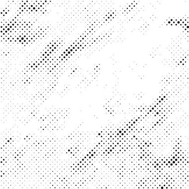Grunge yarım ton vektör arkaplan. Yarı ton vektör dokusunu belirler. Gradyan yarım ton, pop sanatında arka planda yer alır. Siyah ve beyaz desenli. Mürekkep Yazdırma Sıkıntısı Arkaplanı 