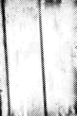 Soyut grunge ızgarası polka nokta yarım ton arkaplan deseni. Benekli siyah beyaz çizim