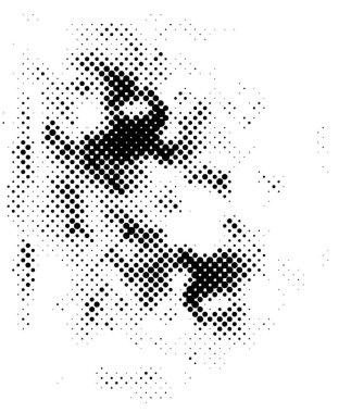 Grunge yarım ton vektör arkaplan. Yarı ton vektör dokusunu belirler. Gradyan yarım ton, pop sanatında arka planda yer alır. Siyah ve beyaz desenli. Mürekkep Yazdırma Sıkıntısı Arkaplanı 