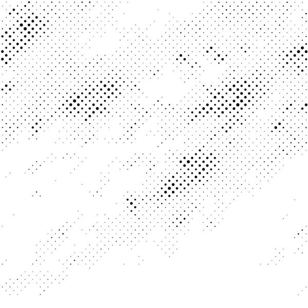 Distress Background. Halftone Dots Grunge Texture. Black and white illustration.