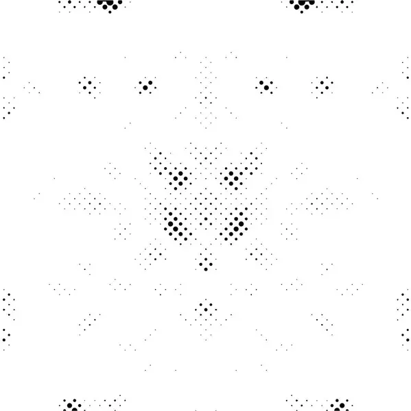 Black White Grunge Pattern Abstract Background Dots Vector Illustration — Stock Vector
