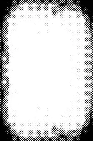 Grunge Grille Abstraite Motif Fond Demi Teinte Pois Illustration Noir — Image vectorielle