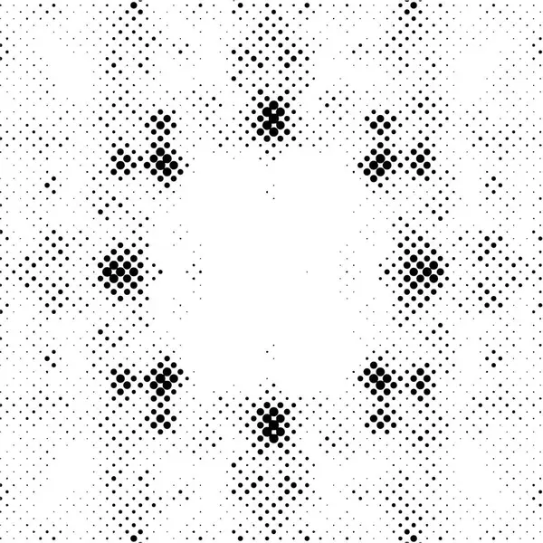 Чорно Білий Гранжевий Візерунок Абстрактний Фон Точками Векторні Ілюстрації — стоковий вектор