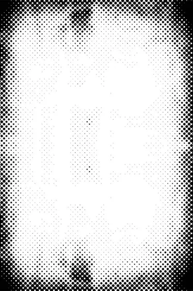 Abstraktní Grunge Grid Polka Tečka Polotón Pozadí Vzor Skvrnitá Černobílá — Stockový vektor