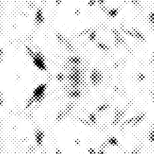 Zwart Wit Grunge Patroon Abstracte Achtergrond Met Stippen Vectorillustratie — Stockvector