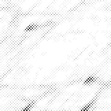 Siyah ve beyaz yarım ton. Soyut Yazdırma Arkaplanı. Noktalar Grunge dokusu. Vektör illüstrasyon tasarımı