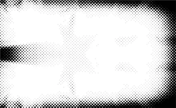 网状波尔卡网点半色调背景图案 黑白分明的插图 — 图库矢量图片