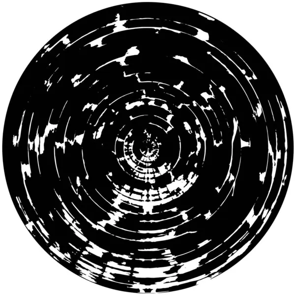 Černá Kulatá Značka Bílém Pozadí Abstraktní Grunge Textura Vektorová Ilustrace — Stockový vektor