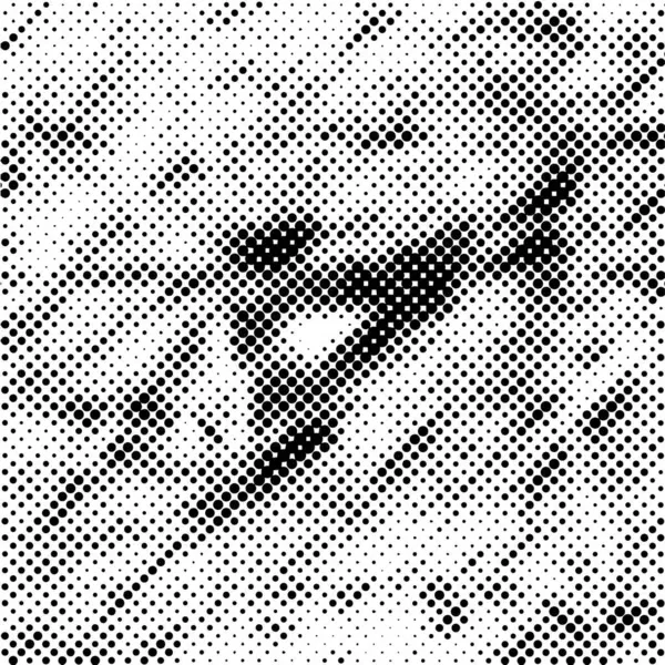 Черно Белый Полутоновый Рисунок Аннотация Print Background Точки Grunge Texture — стоковый вектор