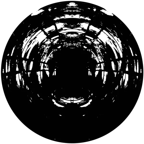 Monochromer Ornamentaler Hintergrund Mit Kaleidoskopischem Muster — Stockvektor