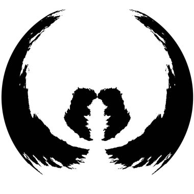 Beyaz arkaplanda siyah yuvarlak şekil damgası, soyut grunge dokusu, vektör illüstrasyonu