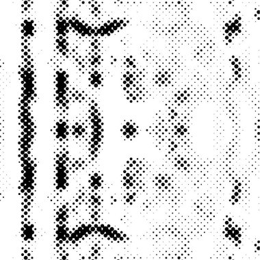 Noktalı soyut siyah beyaz arka plan. Modern ve grunge dokusu, vektör illüstrasyonu