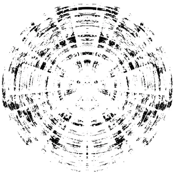 Beyaz arkaplanda siyah yuvarlak şekil damgası, soyut grunge dokusu, vektör illüstrasyonu