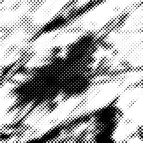 Zwart Wit Halftoon Patroon Abstract Print Achtergrond Dots Grunge Textuur — Stockvector