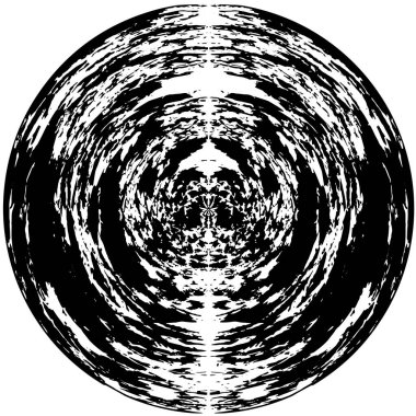 Beyaz arkaplanda soyut siyah grunge daire damgası, vektör illüstrasyonu