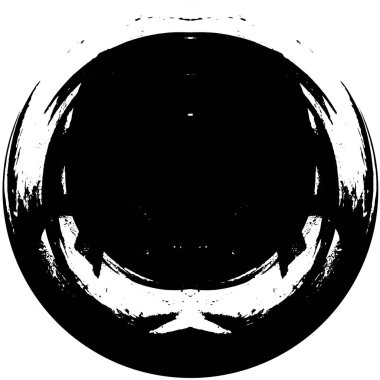 Beyaz arkaplanda soyut siyah grunge daire damgası, vektör illüstrasyonu