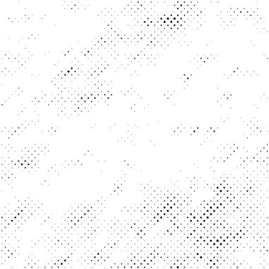 Siyah ve beyaz yarım ton. Mürekkep Yazdırma Arkaplanı. Noktalı Grunge dokusu. Vektör illüstrasyonu