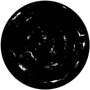 Beyaz arkaplanda soyut siyah grunge daire damgası, vektör illüstrasyonu