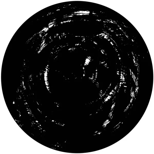 Абстрактная Печать Черного Круга Гранжа Белом Фоне Векторная Иллюстрация — стоковый вектор