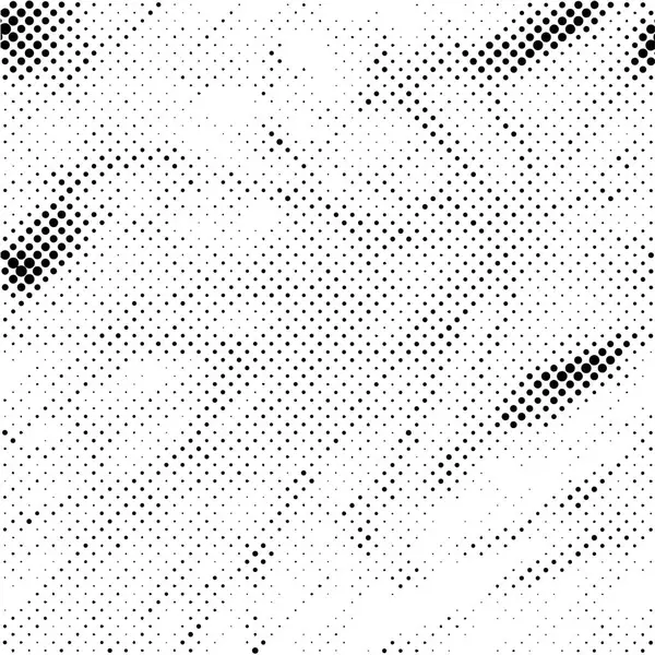 Černobílý Půltónový Vzor Pozadí Tisku Inkoustu Tečkovaná Textura Grunge Vektorová — Stockový vektor