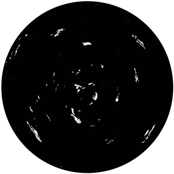 Abstrakter Schwarzer Grunge Kreis Stempel Auf Weißem Hintergrund Vektorillustration — Stockvektor