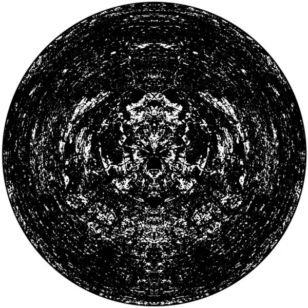 Круглий Візерунок Чорнильними Плямами Гранжева Текстура — стоковий вектор