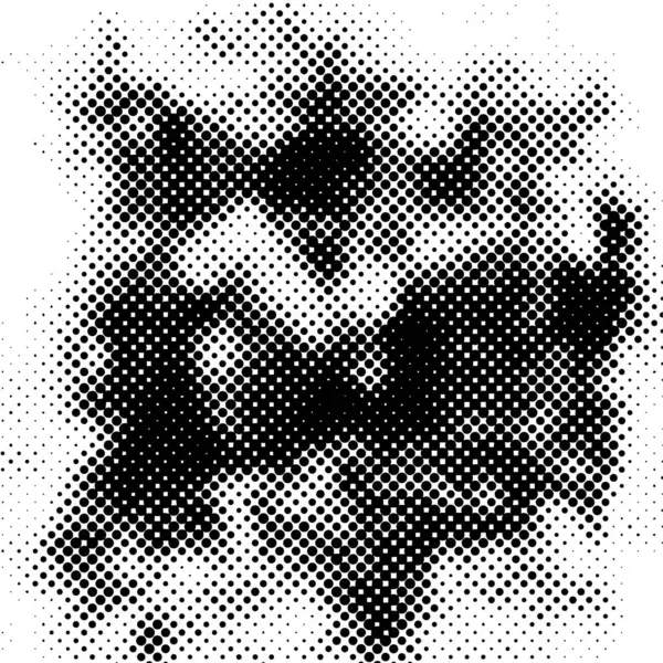 Grunge Halftone Black White Dots Texture Background Spotted Vector Abstract — Stock Vector