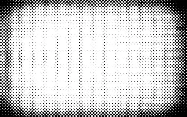 Grunge Halftoon Zwart Wit Stippen Textuur Achtergrond Gespot Vector Abstracte — Stockvector