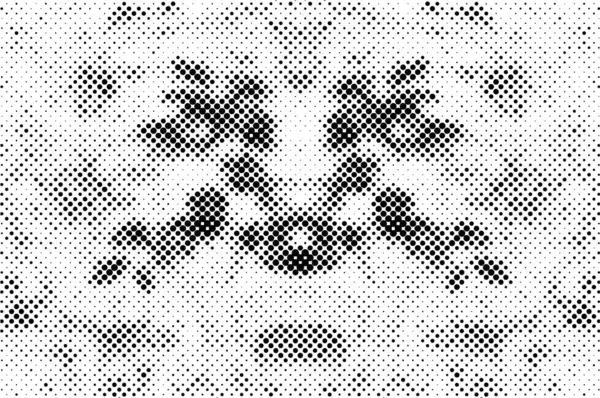 Grunge Demi Ton Noir Blanc Pois Texture Fond Vecteur Repéré — Image vectorielle