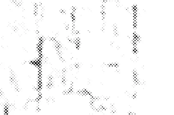 Grunge Demi Ton Noir Blanc Pois Texture Fond Vecteur Repéré — Image vectorielle