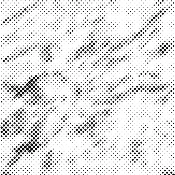 Монохромний Гранжевий Візерунок Крапкою Колами Чорно Білий Абстрактний Фон — стоковий вектор