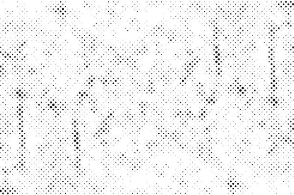 Monochrome Grunge Patroon Met Stip Cirkels Zwart Wit Abstracte Achtergrond — Stockvector
