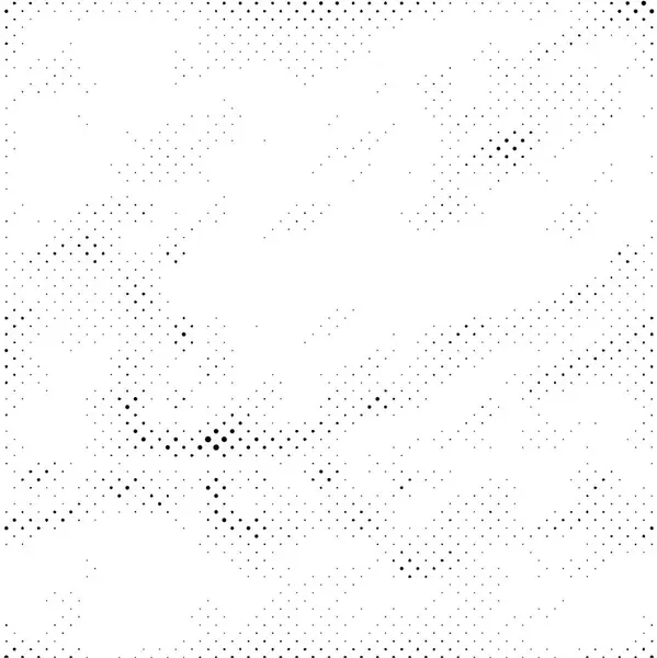 Монохромний Гранжевий Візерунок Крапкою Колами Чорно Білий Абстрактний Фон — стоковий вектор