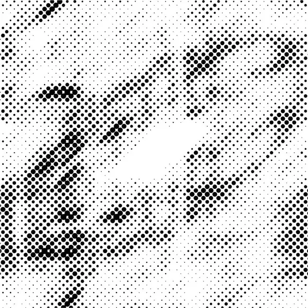 Modèle Grunge Monochrome Avec Point Cercles Fond Abstrait Noir Blanc — Image vectorielle
